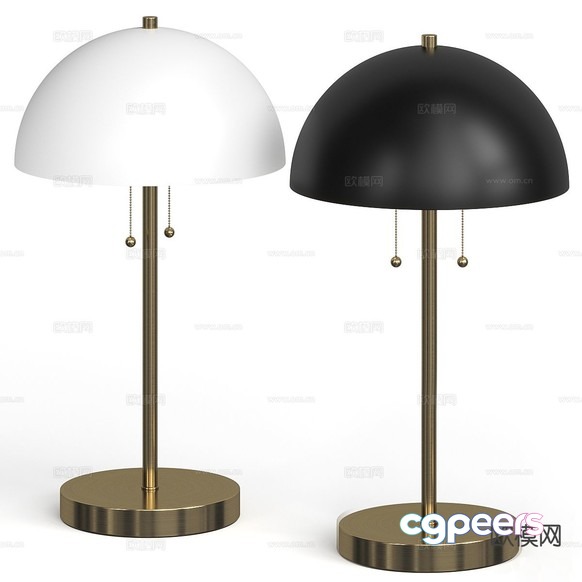 Gold Table Lamps 3D Model - 14240 - CORONA Render