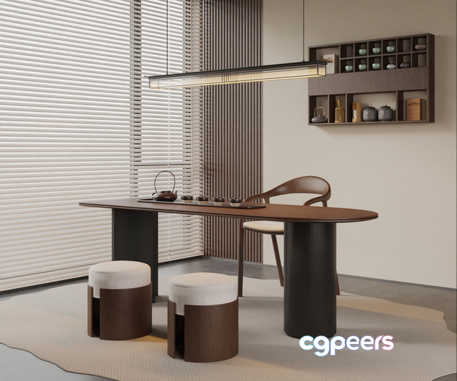 Modern Dining Room 3D Model - 15925 - VRAY Render