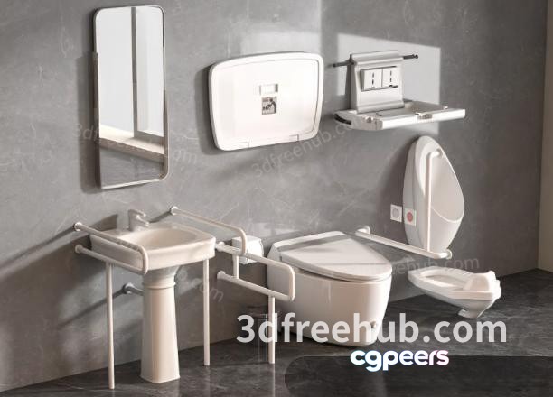 White Bathroom Sink 3D Model - 20836 - VRAY Render