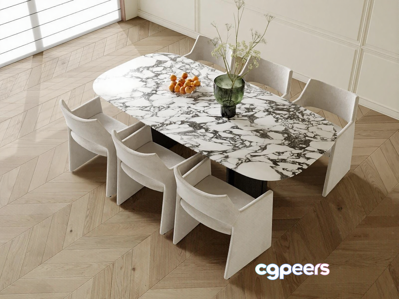 Modern Dining Table 3D Model - 5311 - CORONA Render