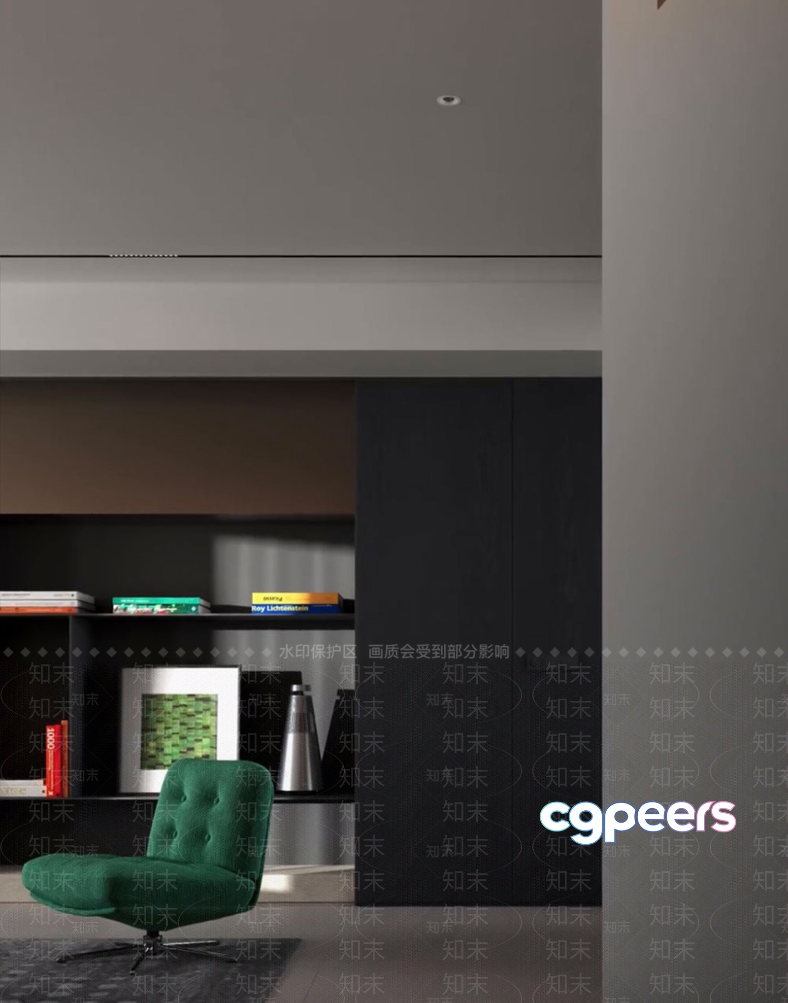 Modern Living Room 3D Model - 7332 - VRAY Render