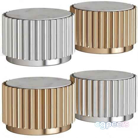 Gold And Silver Tables 3D Model - 15954 - VRAY Render