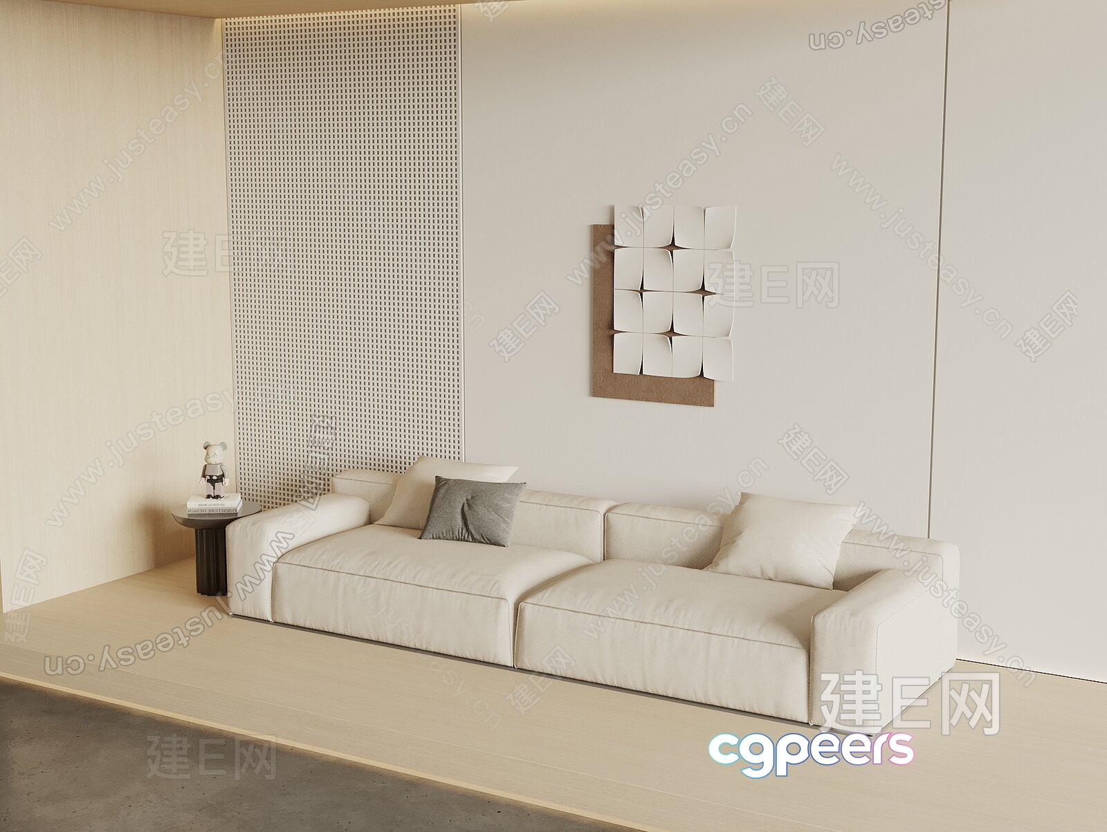 Modern White Sofa 3D Model - 14680 - VRAY Render Modern White Sofa 3D Model - 14680 - VRAY Render