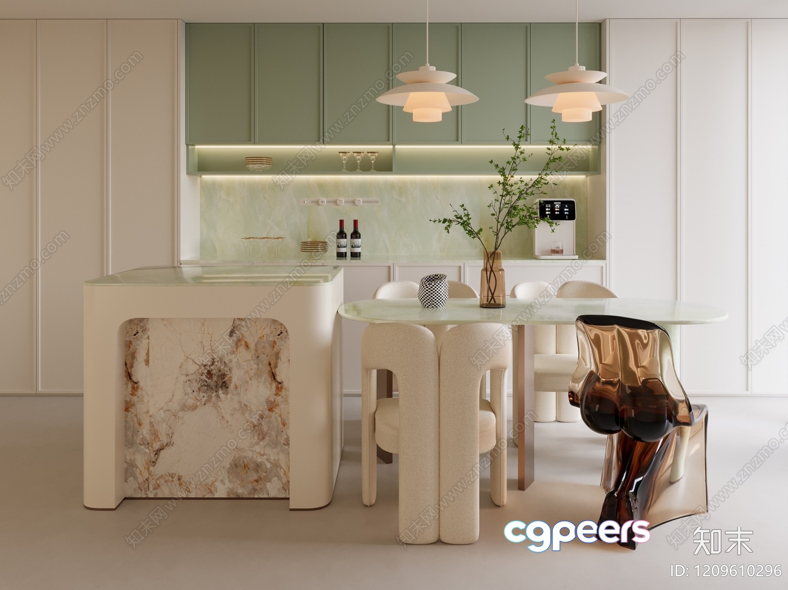 Modern Kitchen 3D Model - 6170 - VRAY Render Modern Kitchen 3D Model - 6170 - VRAY Render