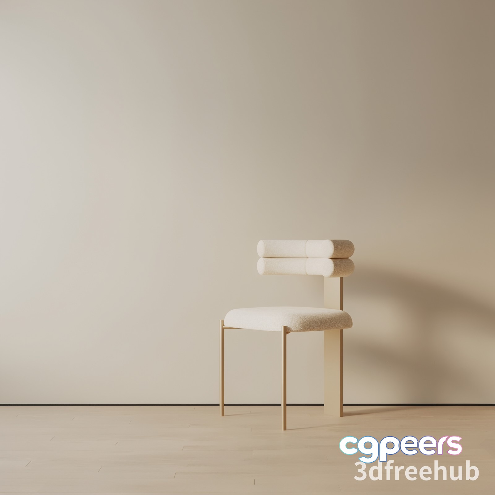 Minimalist Chair In A Beige Room 3D Model - 21780 - VRAY Render Minimalist Chair In A Beige Room 3D Model - 21780 - VRAY Render