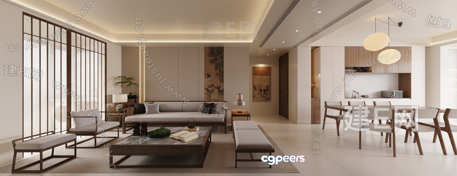 Modern Living Room 3D Model - 5152 - VRAY Render Modern Living Room 3D Model - 5152 - VRAY Render
