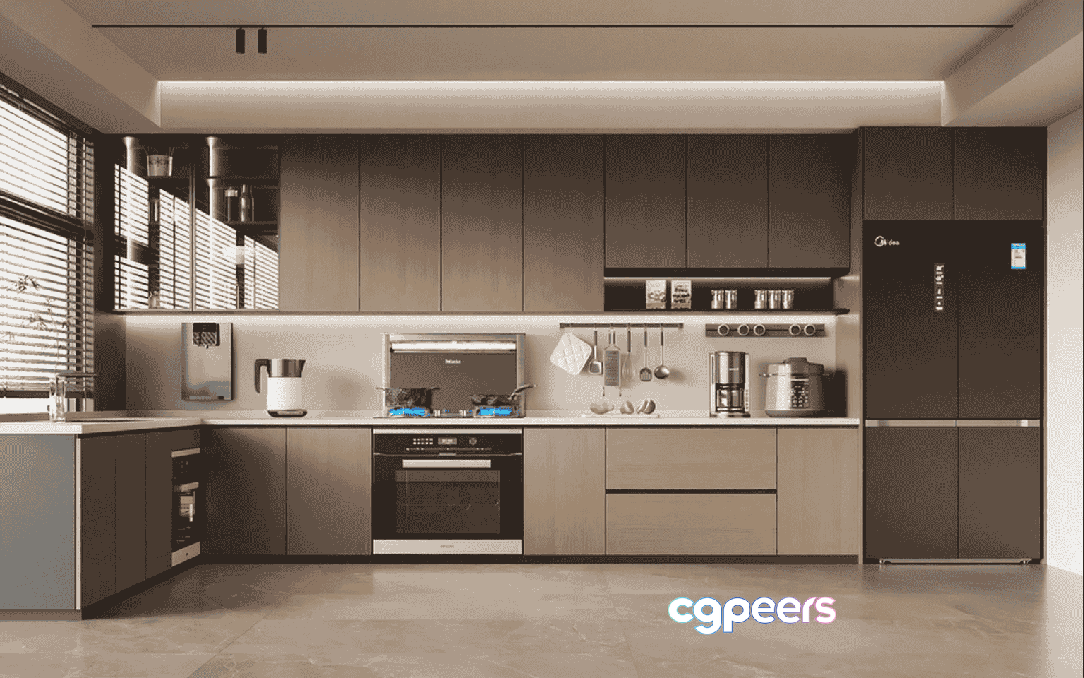 Modern Kitchen 3D Model - 10322 - VRAY Render Modern Kitchen 3D Model - 10322 - VRAY Render