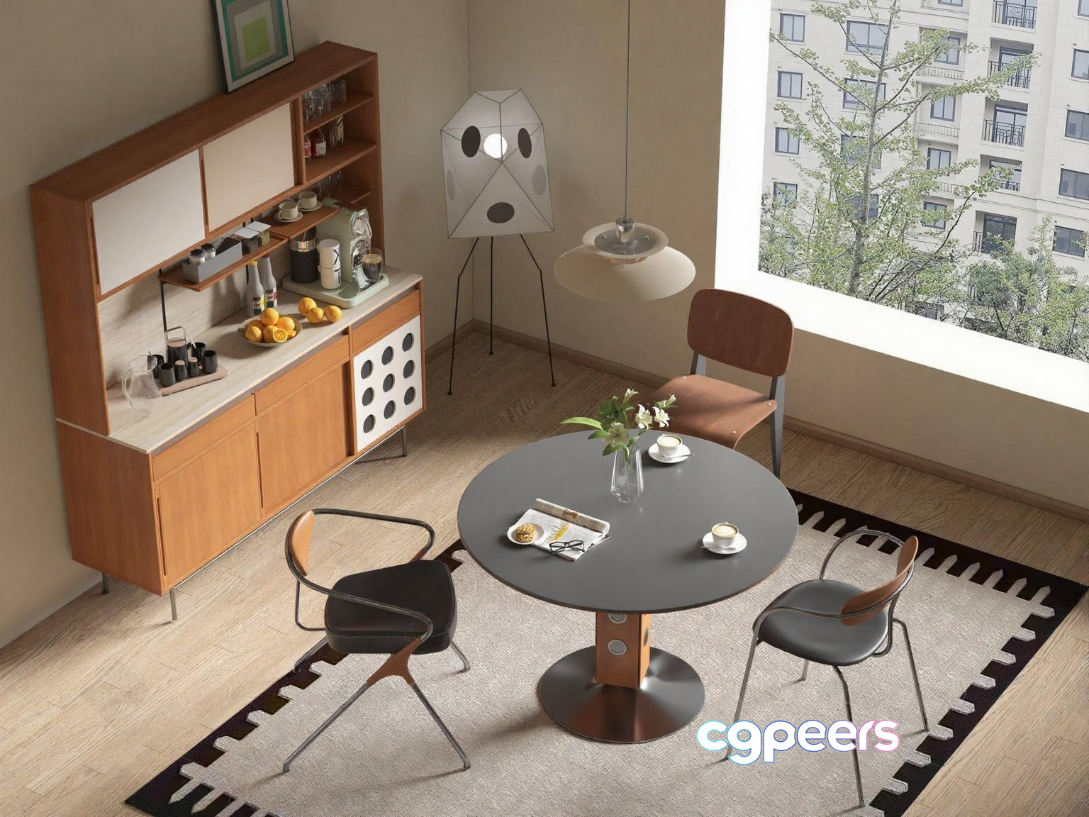Mid-Century Modern Furniture 3D Model - 2353 - VRAY Render Mid-Century Modern Furniture 3D Model - 2353 - VRAY Render