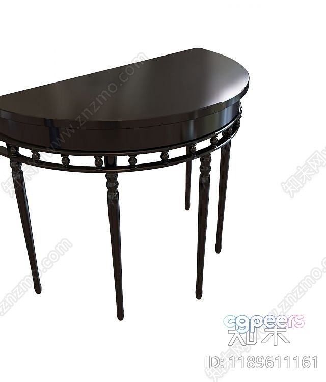 A Dark Brown Table With Six Legs 3D Model - 12019 - CORONA Render A Dark Brown Table With Six Legs 3D Model - 12019 - CORONA Render