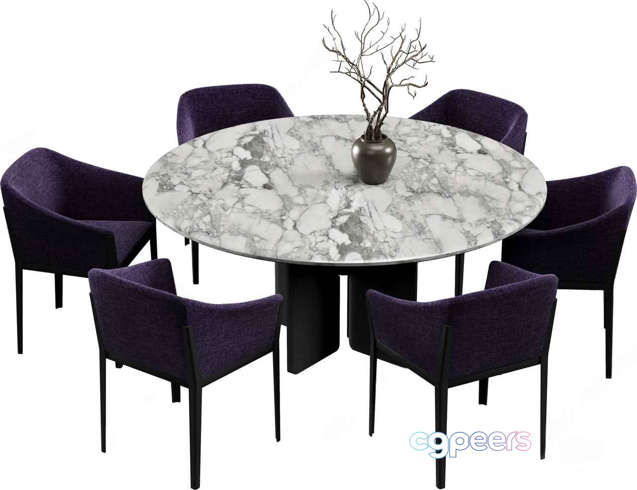 Modern Dining Table 3D Model - 16022 - VRAY Render