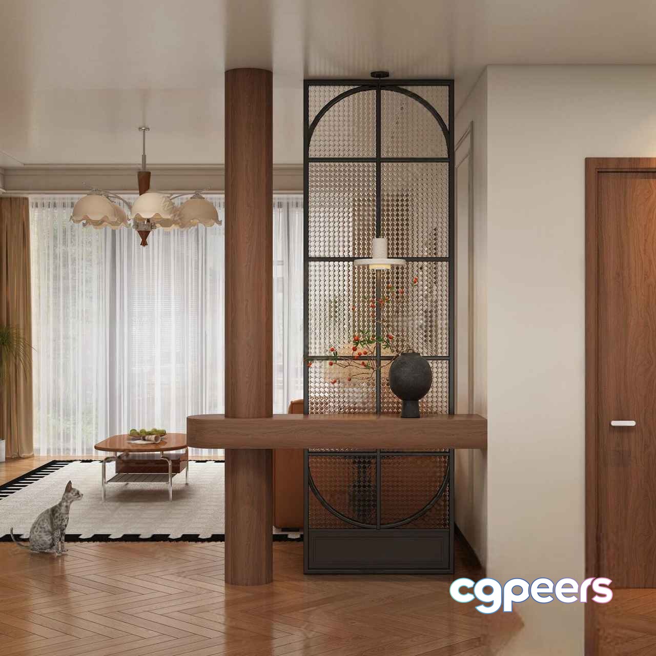 Modern Living Room 3D Model - 20599 - VRAY Render