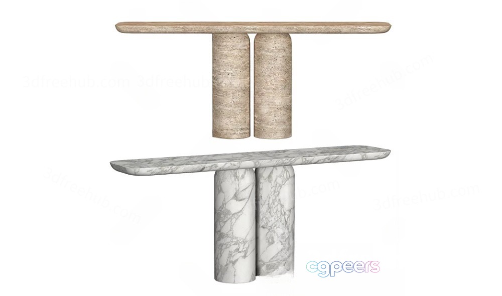 Modern Console Table 3D Model - 19351 - VRAY Render