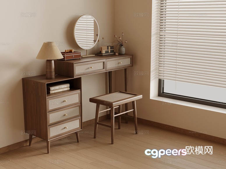 Mid-Century Modern Dresser 3D Model - 4031 - VRAY Render