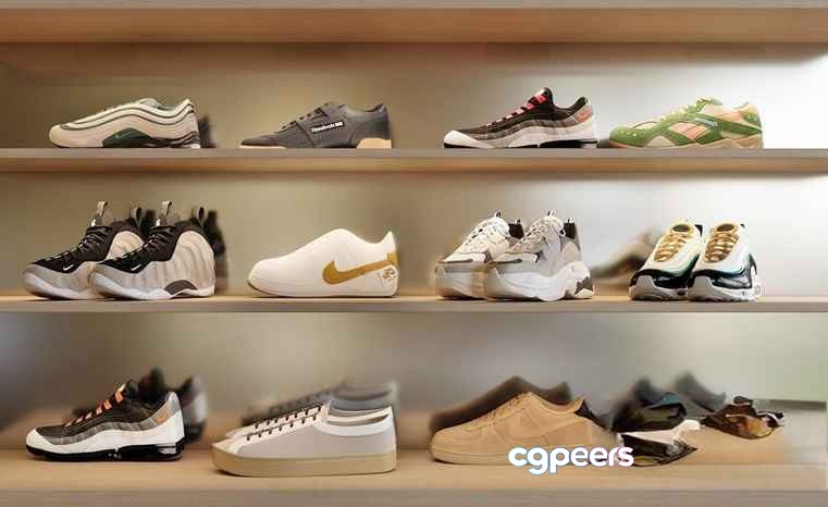 Shelves Of Sneakers 3D Model - 6669 - CORONA Render Shelves Of Sneakers 3D Model - 6669 - CORONA Render