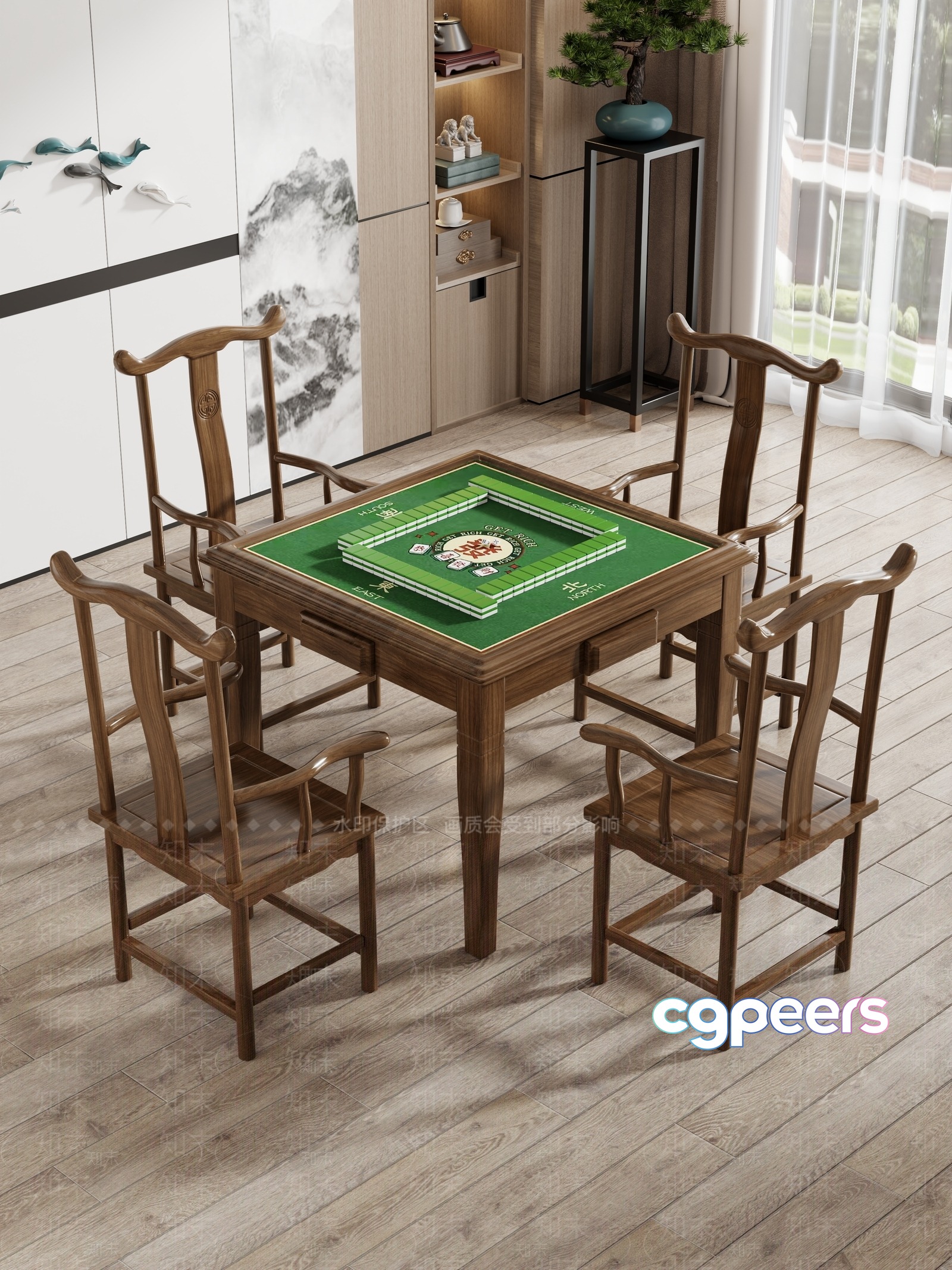 A Mahjong Table 3D Model - 4685 - VRAY Render A Mahjong Table 3D Model - 4685 - VRAY Render
