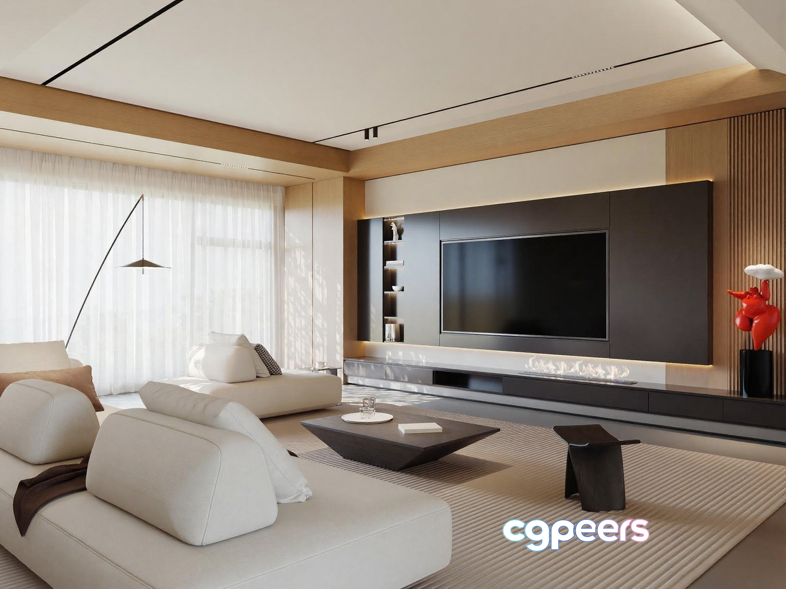 Modern Living Room 3D Model - 6246 - CORONA Render