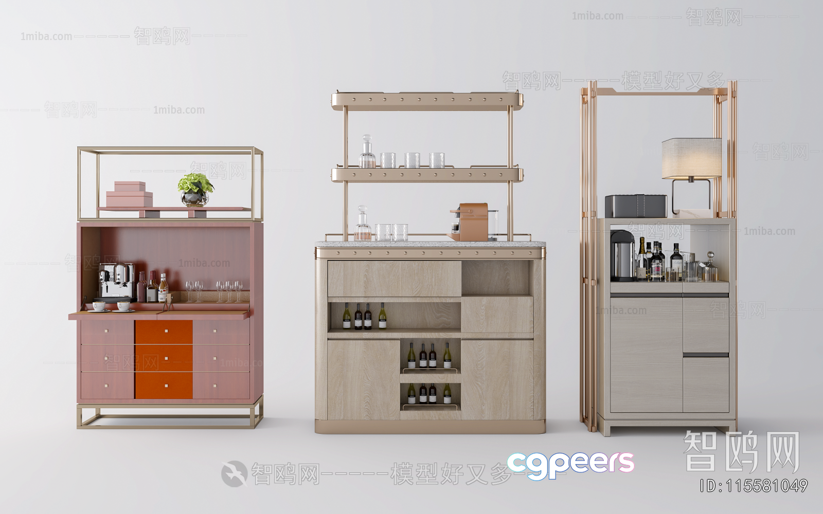 Modern Bar Furniture 3D Model - 23442 - VRAY Render