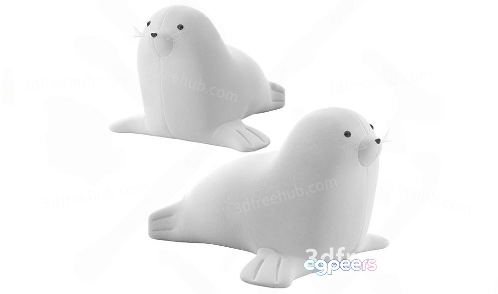 A 3D Seal Model 3D Model - 19628 - VRAY Render A 3D Seal Model 3D Model - 19628 - VRAY Render