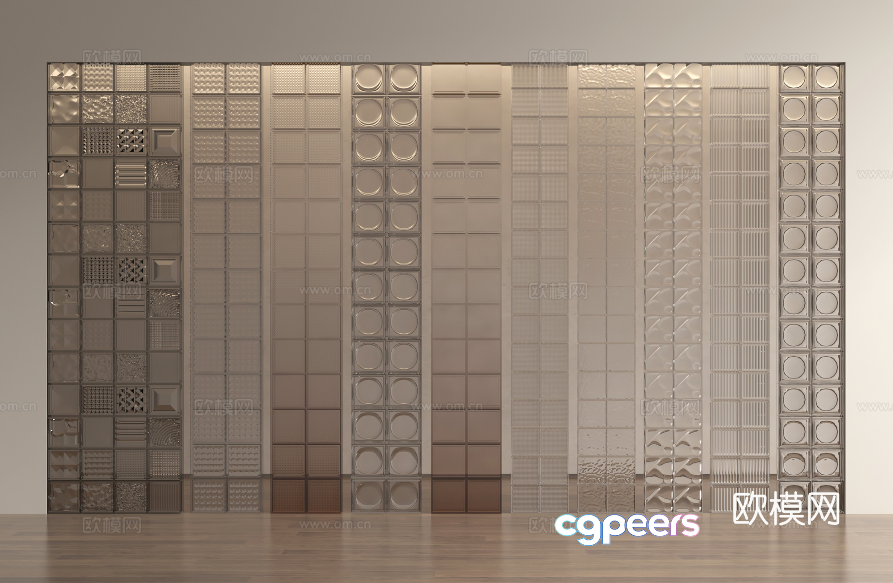 Modern Glass Wall 3D Model - 10364 - VRAY Render