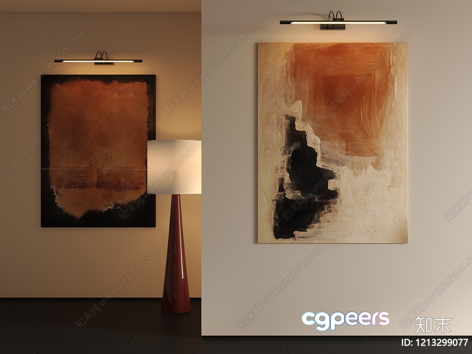 Modern Art Pieces 3D Model - 6706 - VRAY Render
