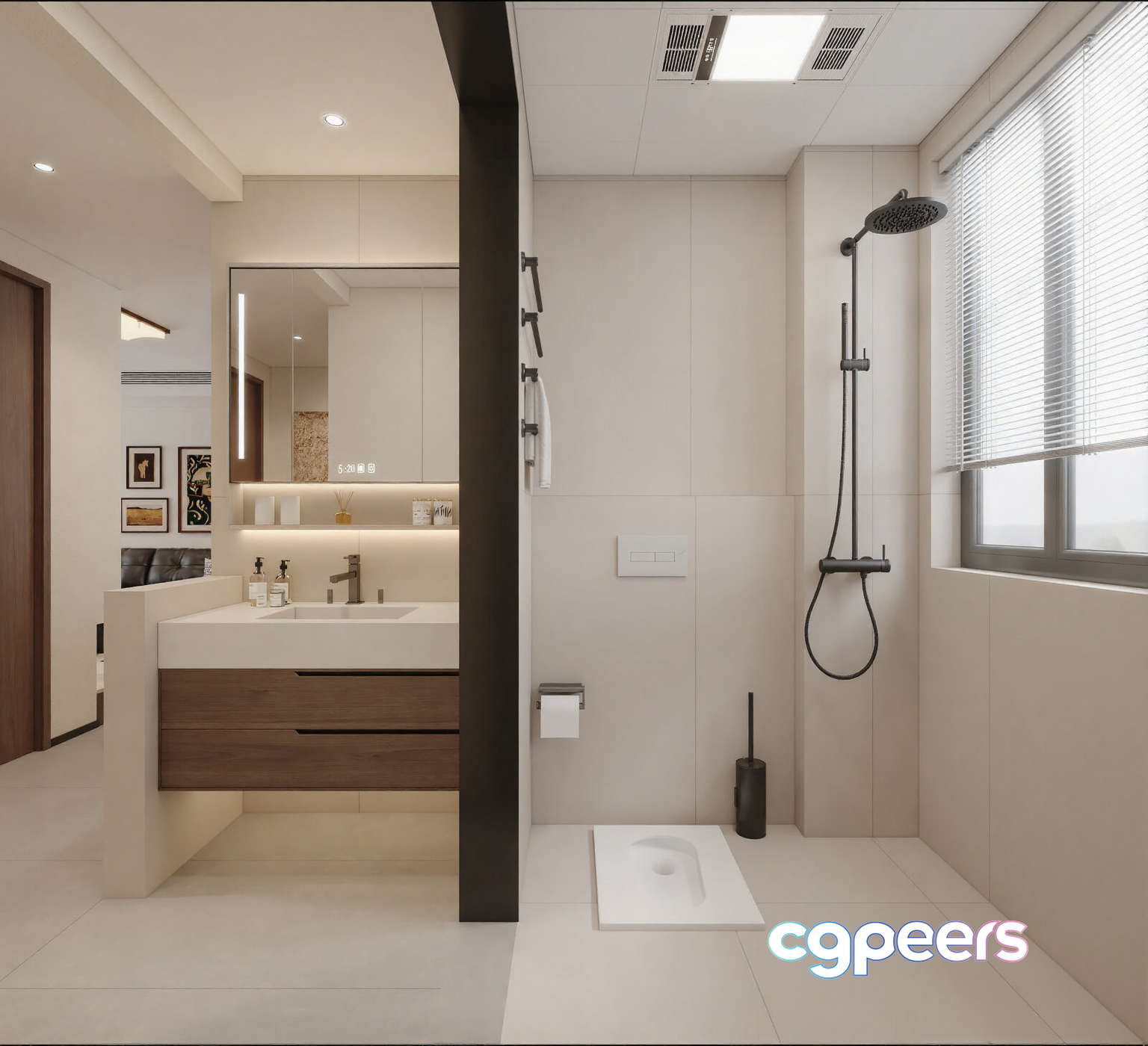 Modern Bathroom Design 3D Model - 19782 - VRAY Render