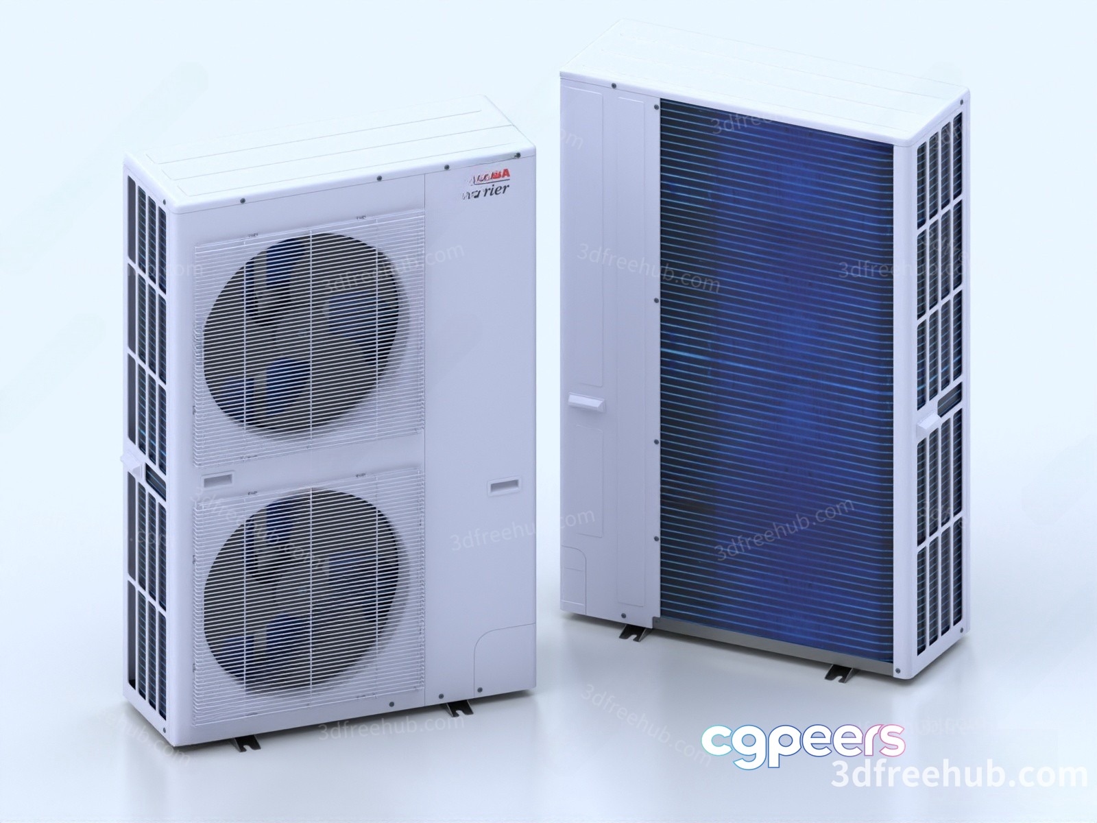 Two Air Conditioning Units 3D Model - 6207 - VRAY Render Two Air Conditioning Units 3D Model - 6207 - VRAY Render
