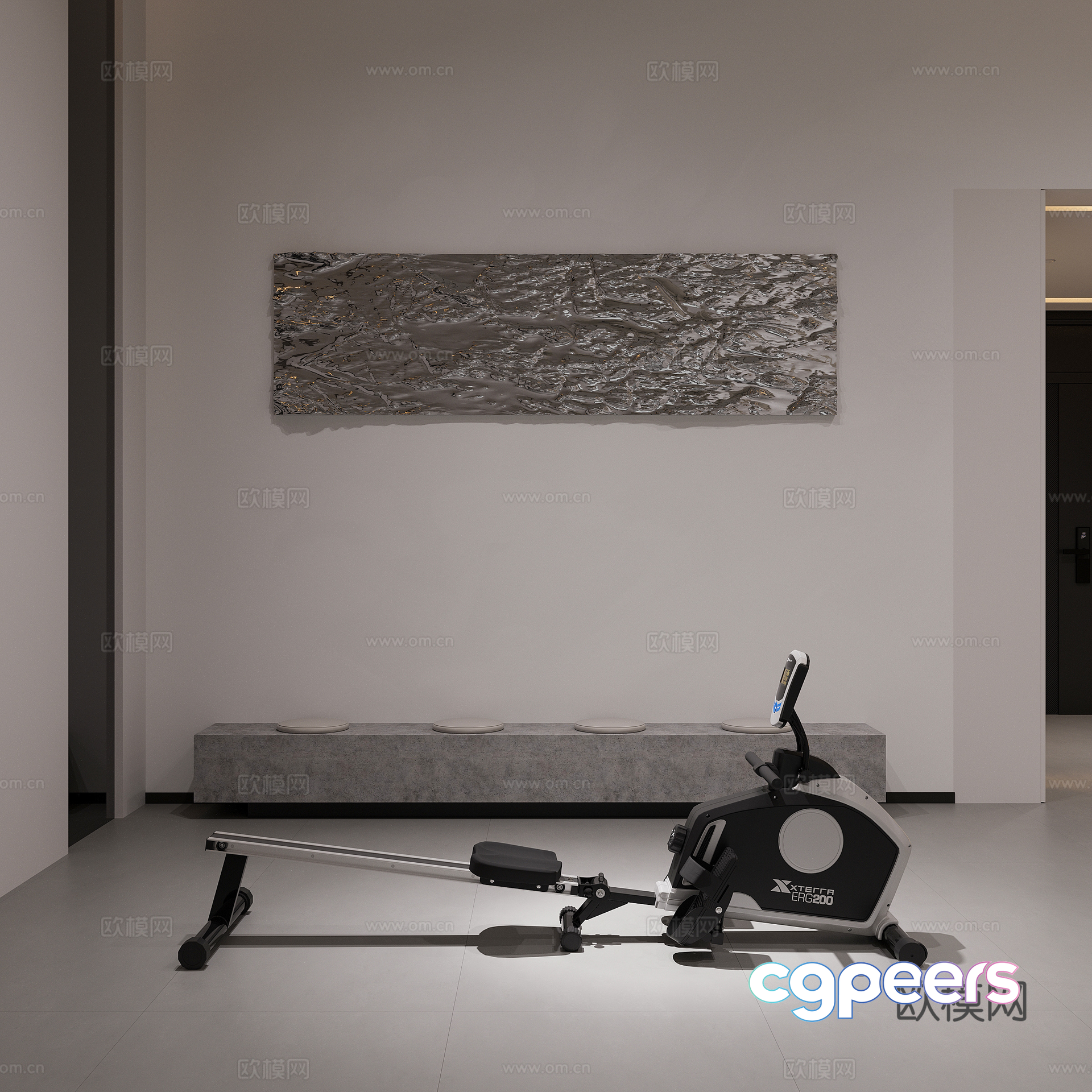 Modern Exercise Room 3D Model - 16773 - VRAY Render Modern Exercise Room 3D Model - 16773 - VRAY Render