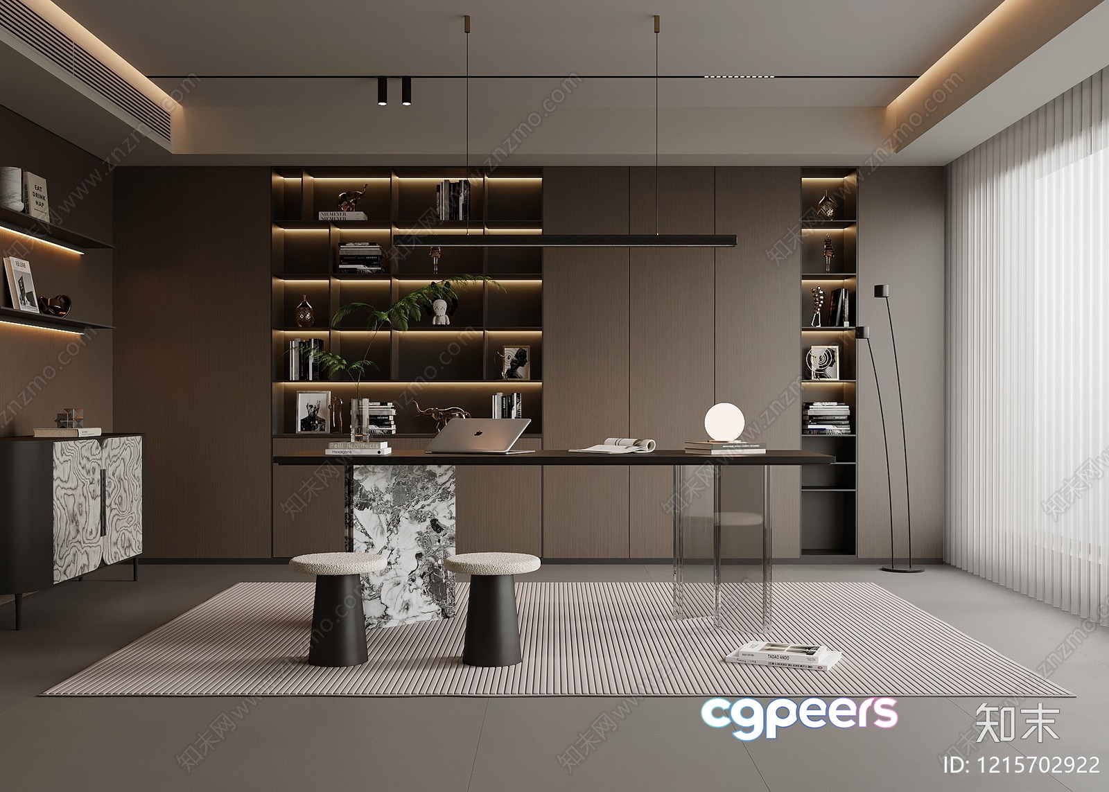 Modern Office Desk 3D Model - 11951 - VRAY Render