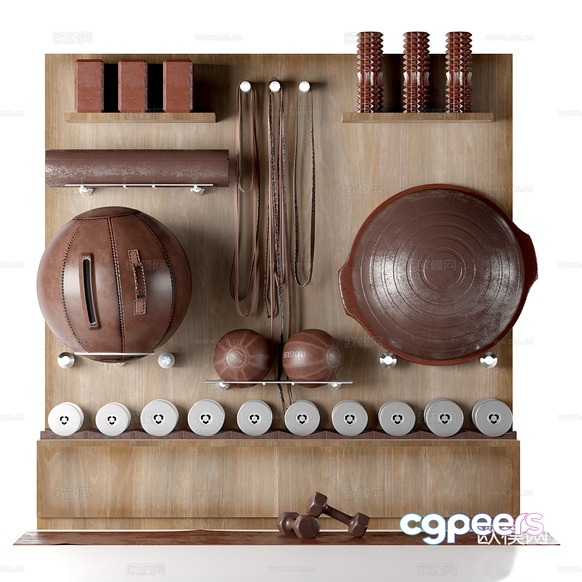 Brown Gym Equipment 3D Model - 4898 - VRAY Render Brown Gym Equipment 3D Model - 4898 - VRAY Render