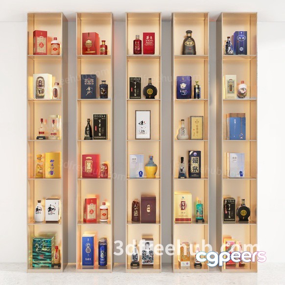 A Collection Of Shelves 3D Model - 18687 - VRAY Render A Collection Of Shelves 3D Model - 18687 - VRAY Render