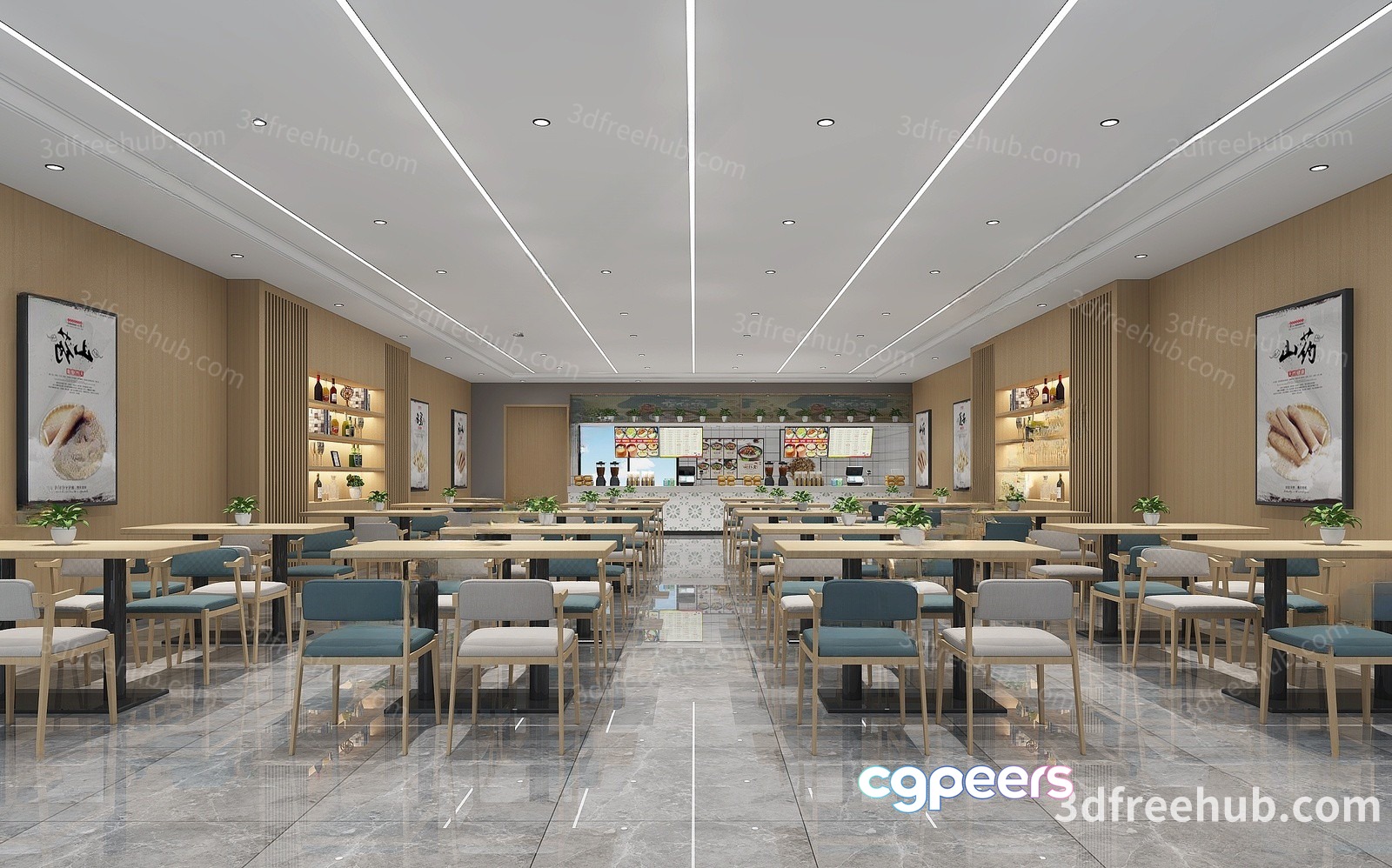 Modern Dining Room 3D Model - 7362 - VRAY Render Modern Dining Room 3D Model - 7362 - VRAY Render