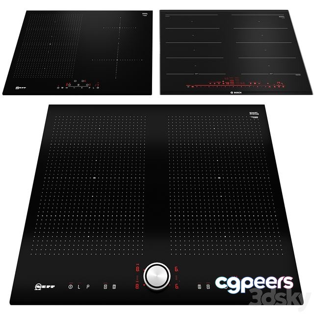 3ds Max Free - Hob set with Flexinduction technology 3ds Max Free - Hob set with Flexinduction technology
