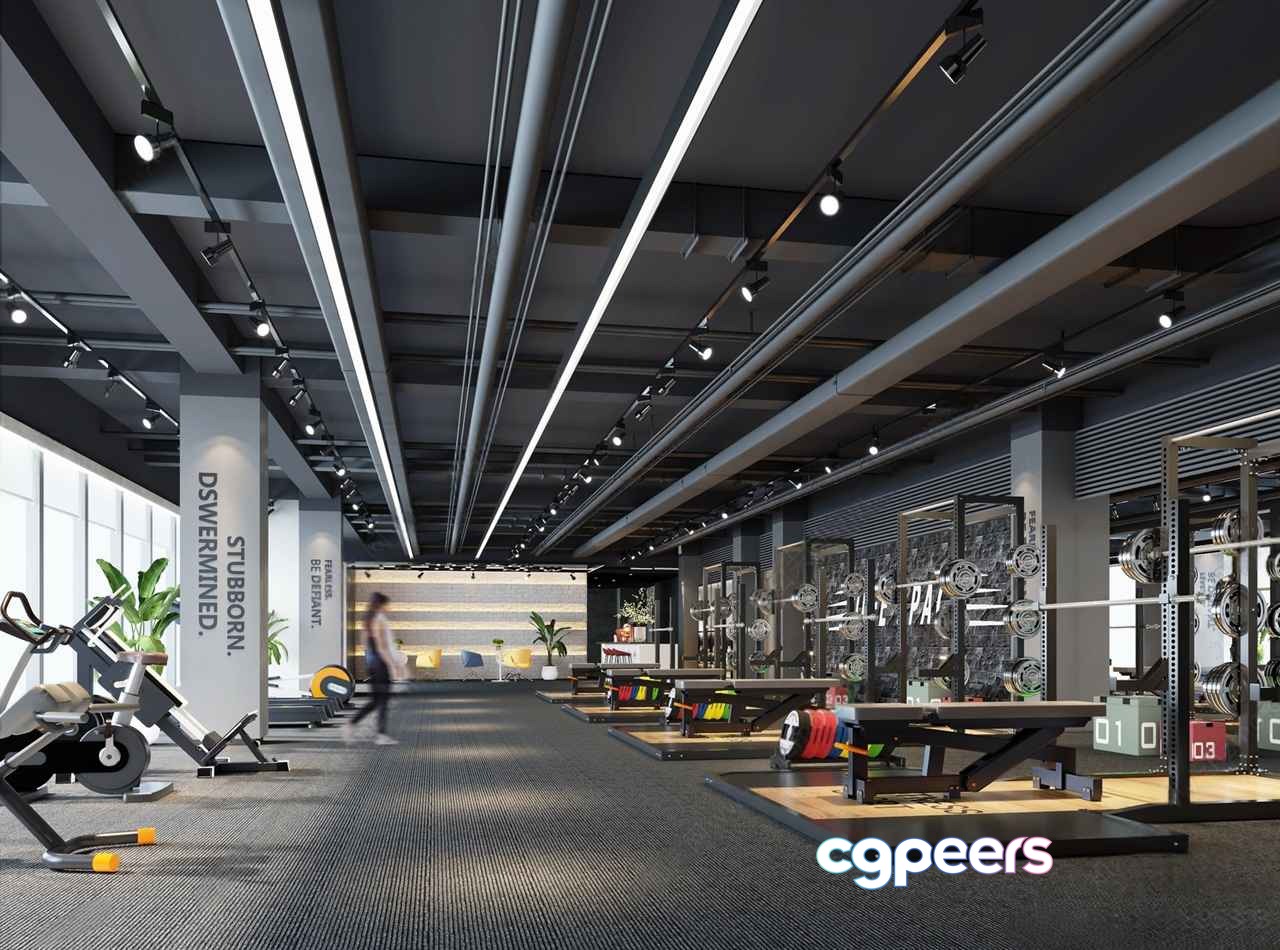 A Gym Interior 3D Model - 15939 - VRAY Render A Gym Interior 3D Model - 15939 - VRAY Render