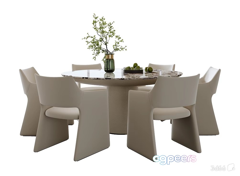 Modern Dining Table 3D Model - 20976 - VRAY Render