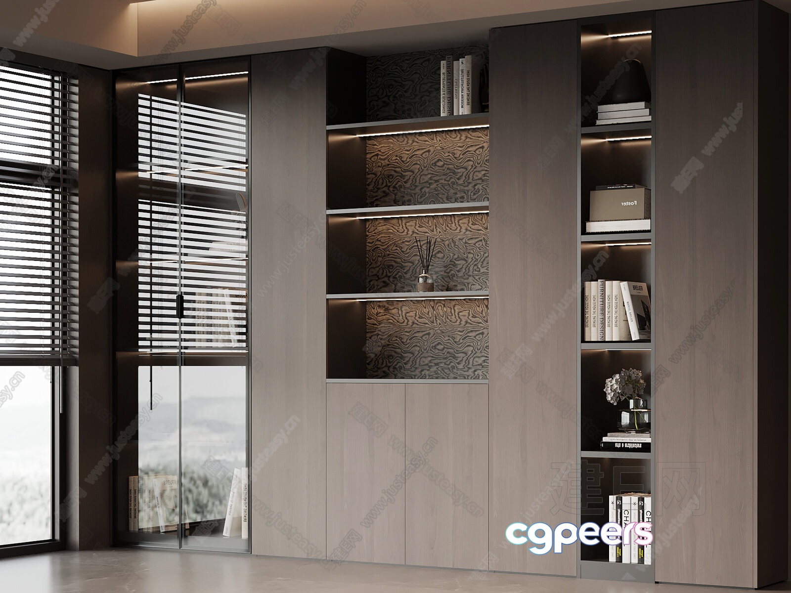 Modern Wood Cabinet 3D Model - 12236 - VRAY Render Modern Wood Cabinet 3D Model - 12236 - VRAY Render