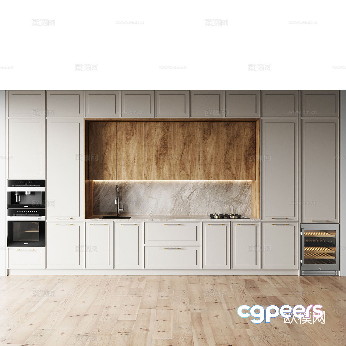 Modern Kitchen 3D Model - 2496 - CORONA Render