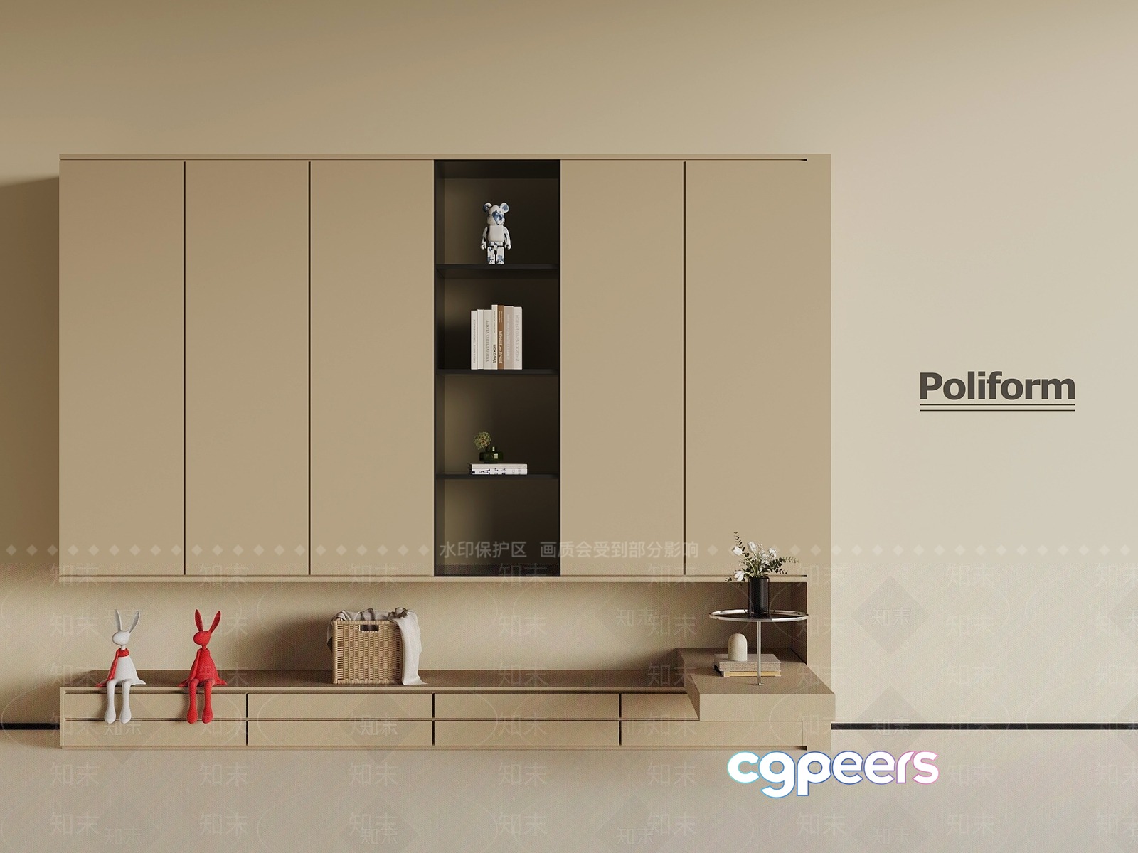 Modern Storage Unit 3D Model - 9230 - VRAY Render Modern Storage Unit 3D Model - 9230 - VRAY Render