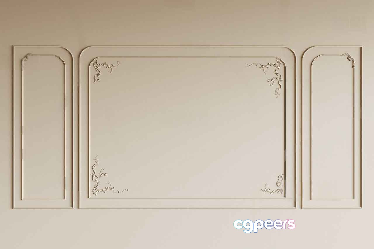 A Decorative Wall Panel 3D Model - 11767 - VRAY Render A Decorative Wall Panel 3D Model - 11767 - VRAY Render