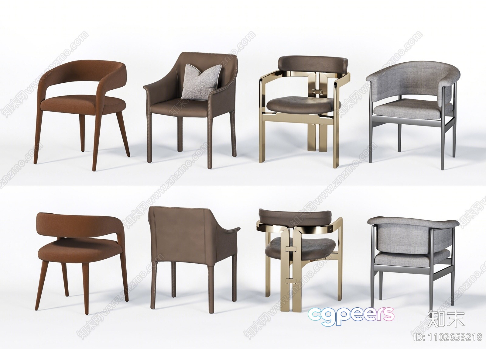 Modern Dining Chairs 3D Model - 15731 - VRAY Render