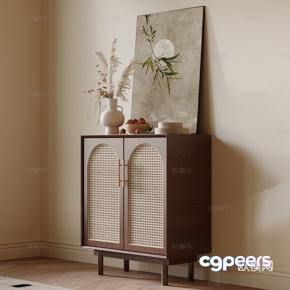 Mid-Century Modern Sideboard 3D Model - 12956 - VRAY Render Mid-Century Modern Sideboard 3D Model - 12956 - VRAY Render