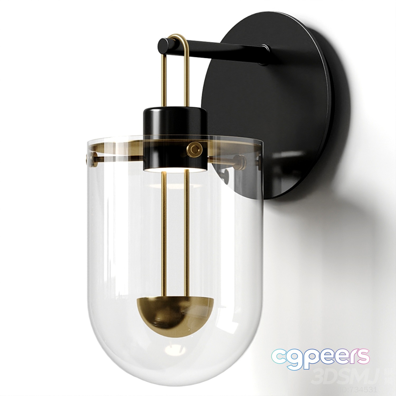 Gold Light Fixture 3D Model - 7713 - VRAY Render