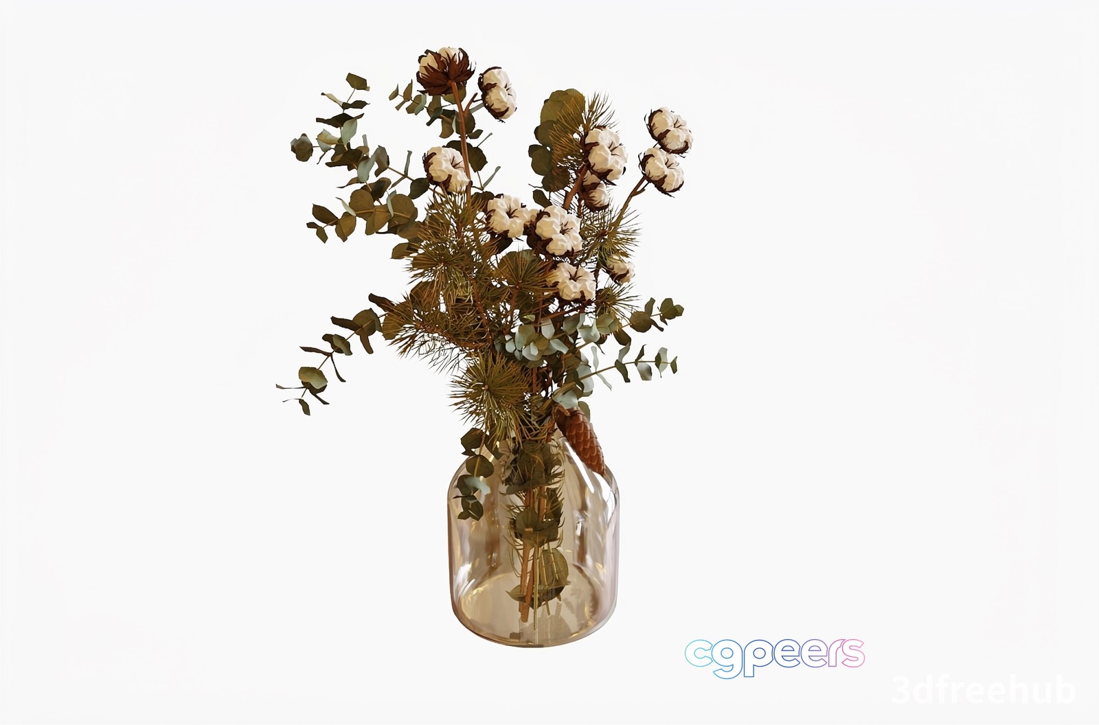 Clear Glass Vase 3D Model - 13659 - VRAY Render Clear Glass Vase 3D Model - 13659 - VRAY Render