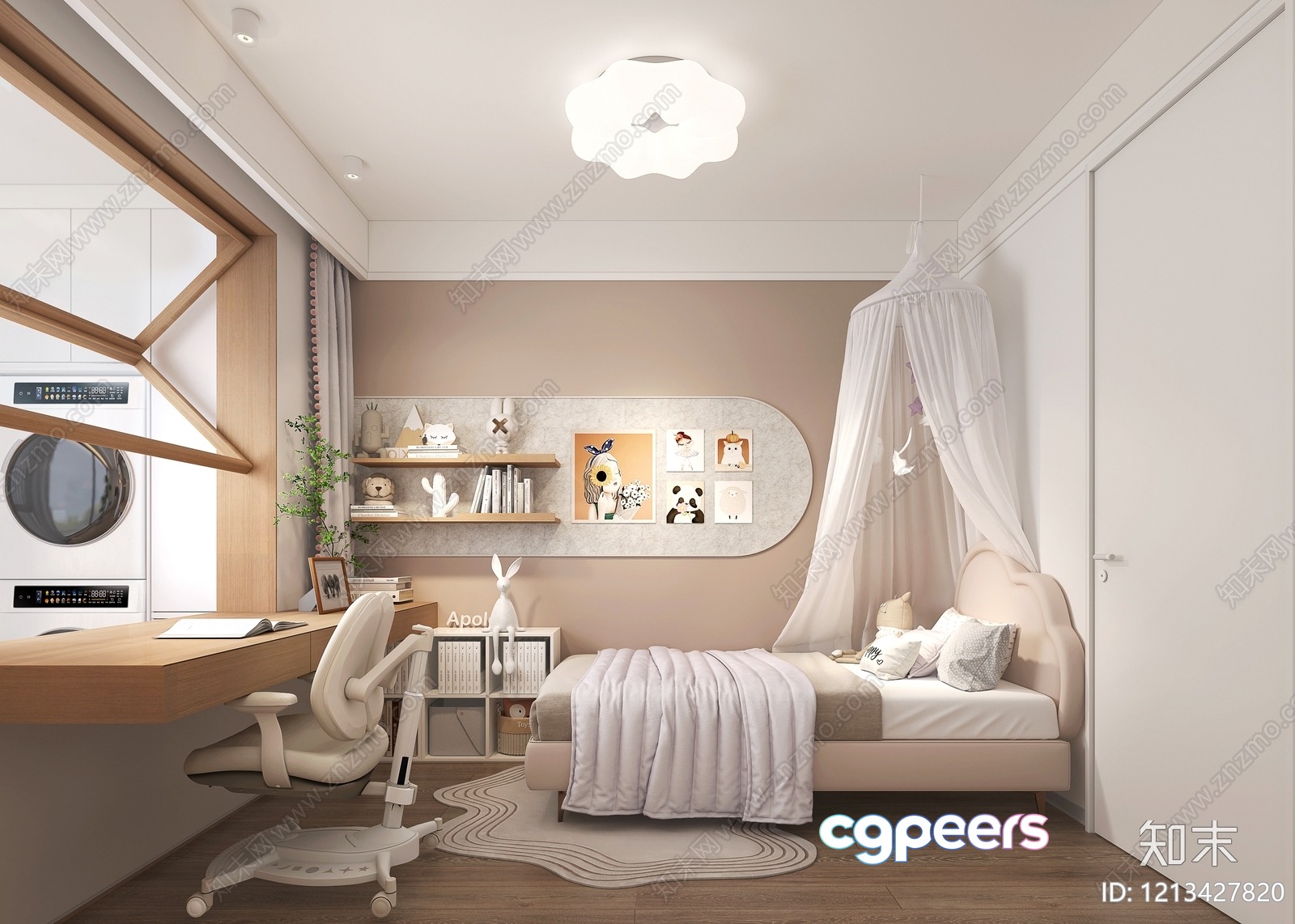 Cozy Modern Bedroom 3D Model - 10425 - VRAY Render