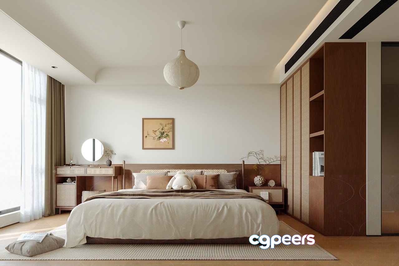 A Large Bed 3D Model - 9285 - CORONA Render A Large Bed 3D Model - 9285 - CORONA Render