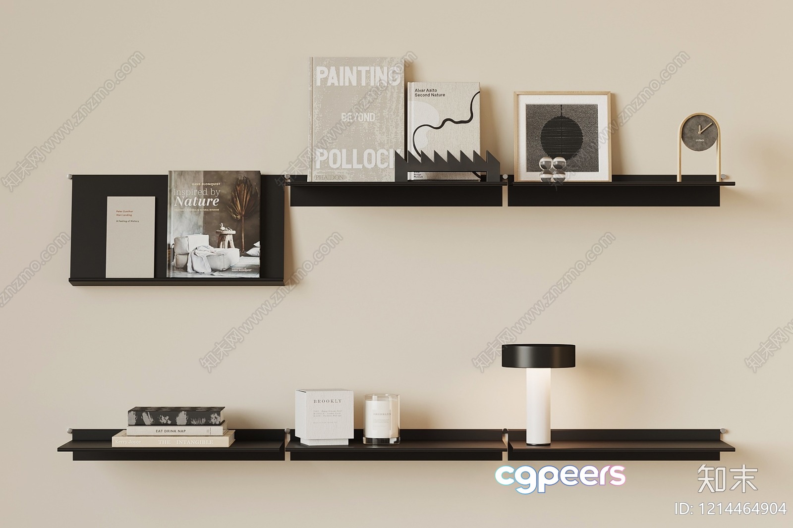 Modern Minimalist Shelving 3D Model - 16720 - VRAY Render