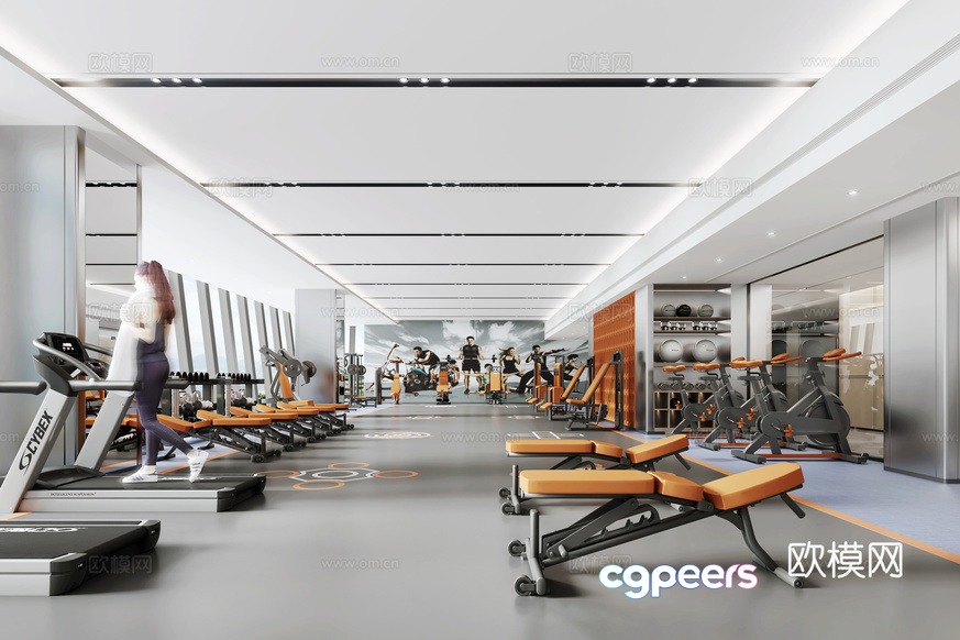 Modern Gym Equipment 3D Model - 8967 - VRAY Render