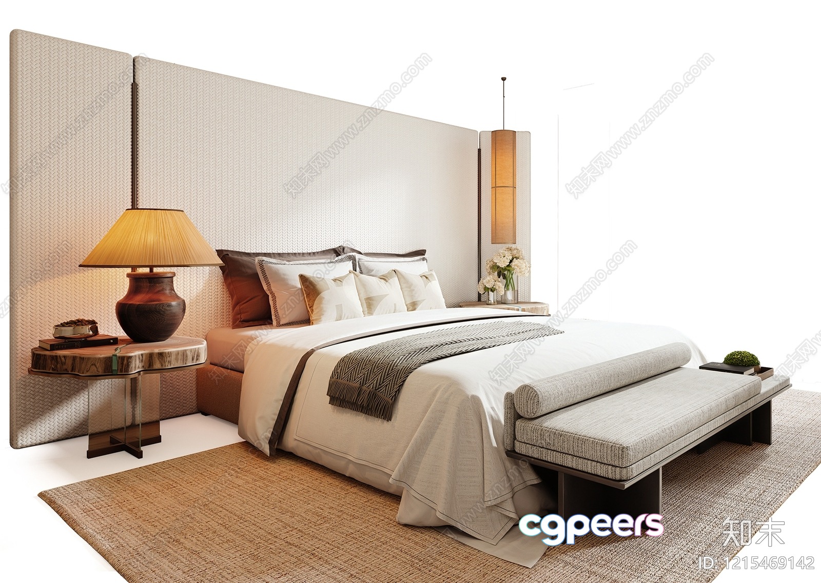Cozy Bedroom 3D Model - 9569 - VRAY Render