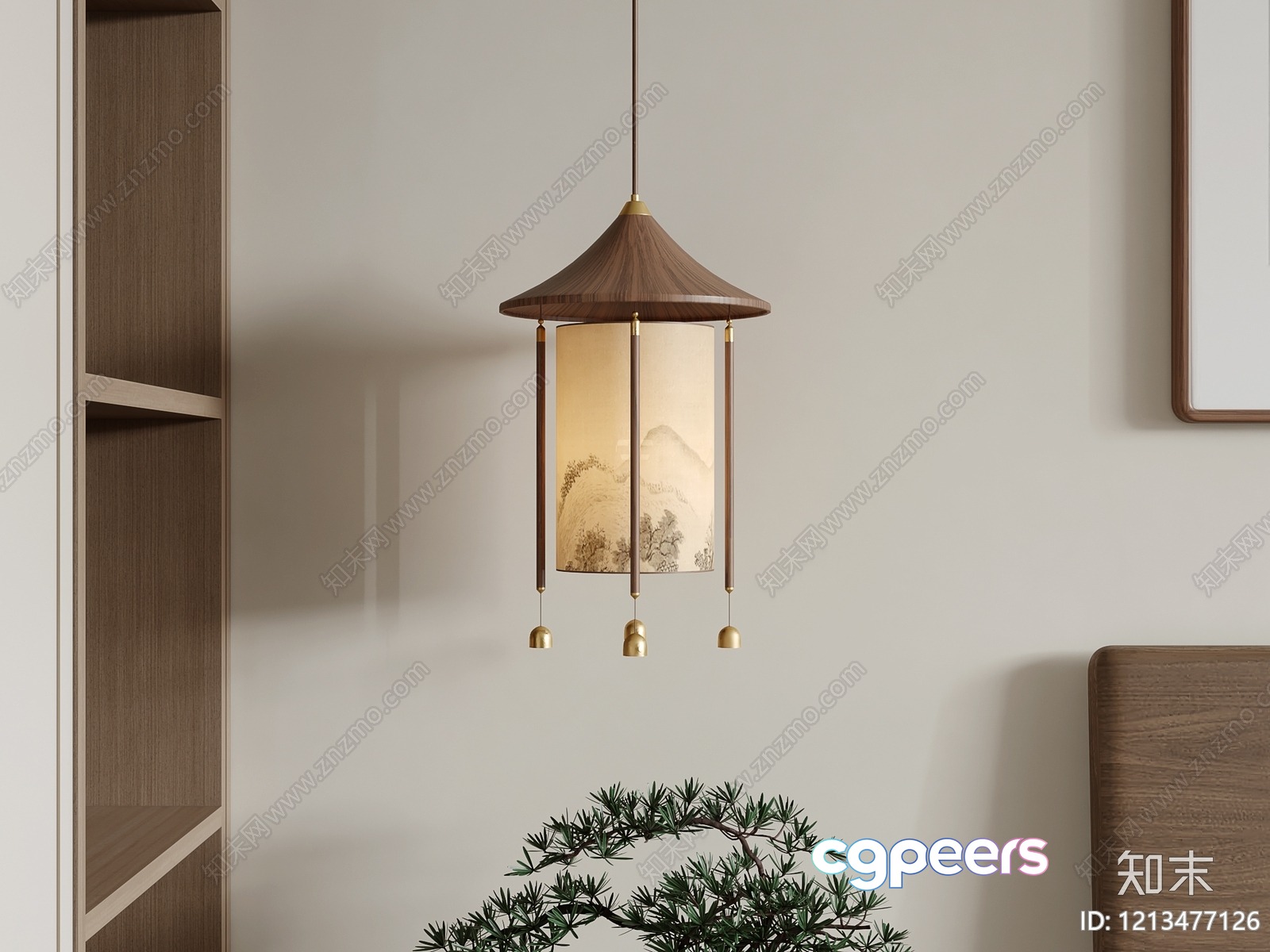 Wooden Light Fixture 3D Model - 5950 - VRAY Render Wooden Light Fixture 3D Model - 5950 - VRAY Render