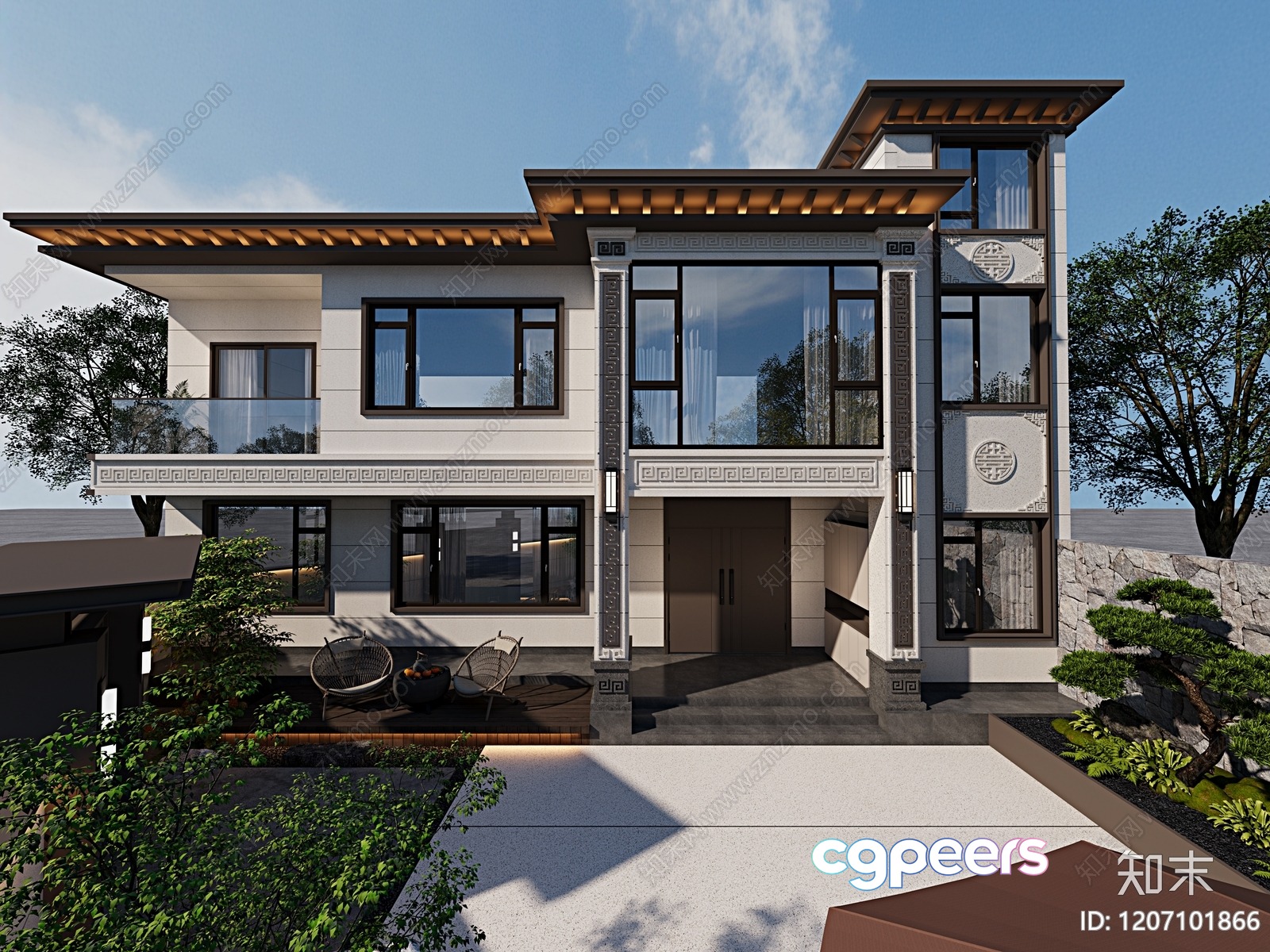 A Large Modern House 3D Model - 10684 - CORONA Render