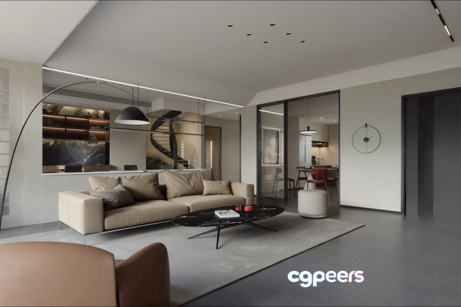 Modern Living Room 3D Model - 12870 - CORONA Render Modern Living Room 3D Model - 12870 - CORONA Render